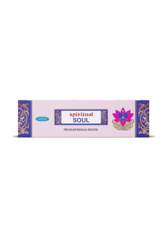 Ullas Spiritual Soul Agarbathi Premium Masala Incense Sticks with Floral Fragrance (80 Sticks) With Stick Holder - Image 1